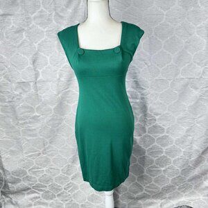 💚 Calvin Klein Emerald Green Bodycon Dress - Size 2